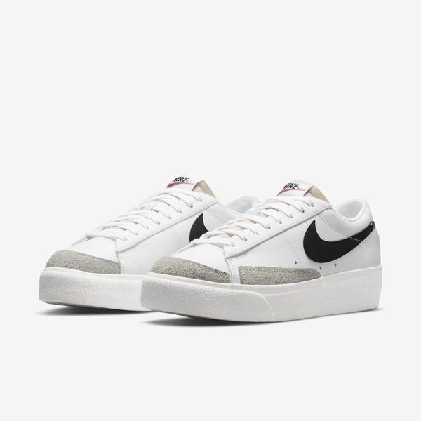 Оригинальные женские кроссовки Nike Wmns Blazer 77 Low Platform White-Black (DJ0292-101) DJ0292-101 фото
