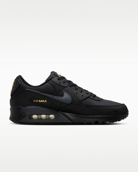 Оригінальні чоловічі кросівки Nike Air Max 90 "Black / Anthracite / Buff Gold" (IB7680-001) IB7680-001 фото