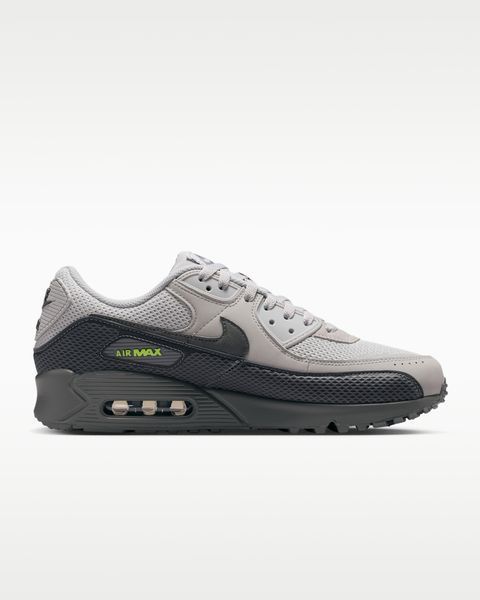 Оригинальные мужские кроссовки Nike Air Max 90 Premium "Light Smoke Grey/Smoke Grey/Volt" (IM5759-004) IM5759-004 фото