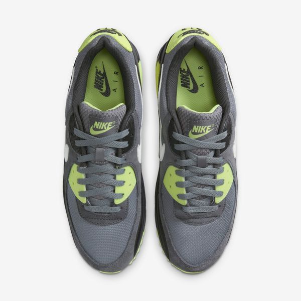 Оригинальные мужские кроссовки Nike Air Max 90 "Smoke Grey/Light Lemon Twist/Black" (DM0029-012) DM0029-012 фото