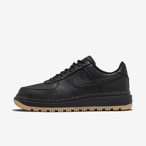 Оригинальные мужские кроссовки Nike Air Force 1 Low Luxe "Black / Gum Yellow" (DB4109-001) DB4109-001 фото