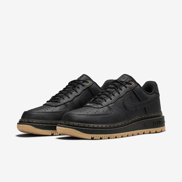 Оригинальные мужские кроссовки Nike Air Force 1 Low Luxe "Black / Gum Yellow" (DB4109-001) DB4109-001 фото