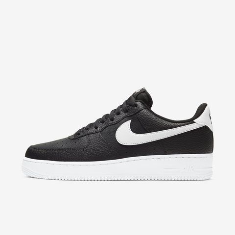 Оригинальные мужские кроссовки Nike Air Force 1 `07 Low "Black / White" (CT2302-002) CT2302-002 фото