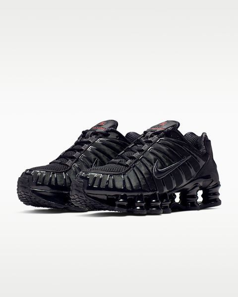 Оригинальные женские кроссовки Nike Shox TL "Black/Metallic Hematite/Max Orange" (AR3566-002) AR3566-002 фото