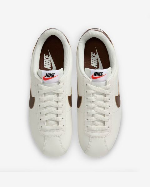 Оригінальні жіночі кросівки Nike Wmns Cortez Leather "Sail/Khaki/White/Cacao Wow" (DN1791-104) DN1791-104 фото