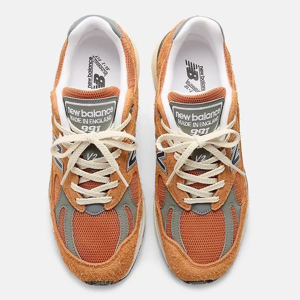 Оригінальні кросівки New Balance 991v2 Made in UK "Gold Earth/Golden Ochre/Moon Mist" (U991OV2) U991OV2 фото