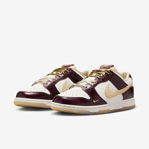 Оригинальные женские кроссовки Nike Wmns Nike Dunk Low LX "Sail/Sail/Burgundy Crush/Team Gold" (HV5991-171) HV5991-171 фото