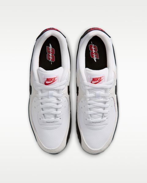 Оригінальні кросівки Nike Air Max 90 "White/University Red/Black" (IV2867-100) IV2867-100 фото