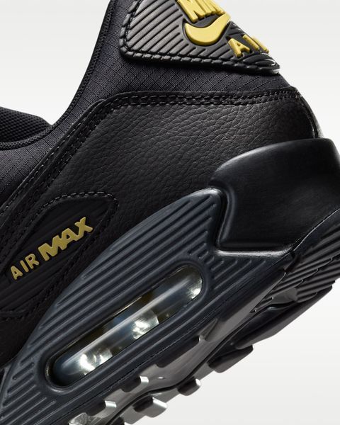 Оригинальные мужские кроссовки Nike Air Max 90 "Black / Anthracite / Buff Gold" (IB7680-001) IB7680-001 фото