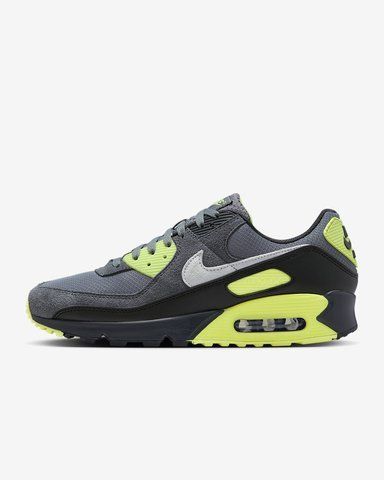 Оригинальные мужские кроссовки Nike Air Max 90 "Smoke Grey/Light Lemon Twist/Black" (DM0029-012) DM0029-012 фото