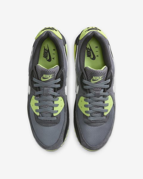 Оригинальные мужские кроссовки Nike Air Max 90 "Smoke Grey/Light Lemon Twist/Black" (DM0029-012) DM0029-012 фото