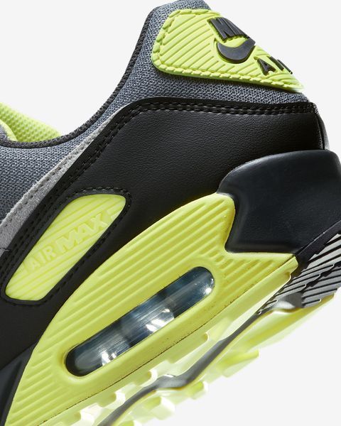 Оригинальные мужские кроссовки Nike Air Max 90 "Smoke Grey/Light Lemon Twist/Black" (DM0029-012) DM0029-012 фото