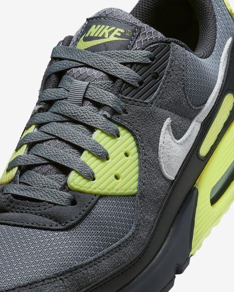 Оригинальные мужские кроссовки Nike Air Max 90 "Smoke Grey/Light Lemon Twist/Black" (DM0029-012) DM0029-012 фото