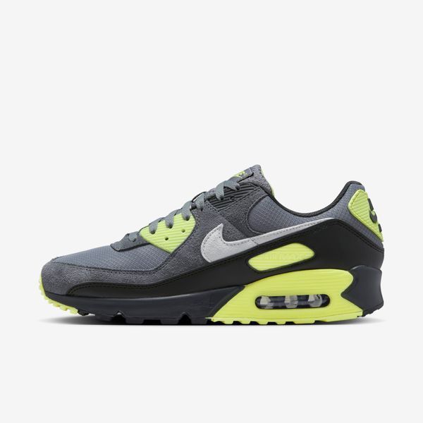 Оригинальные мужские кроссовки Nike Air Max 90 "Smoke Grey/Light Lemon Twist/Black" (DM0029-012) DM0029-012 фото