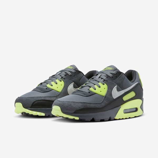 Оригинальные мужские кроссовки Nike Air Max 90 "Smoke Grey/Light Lemon Twist/Black" (DM0029-012) DM0029-012 фото