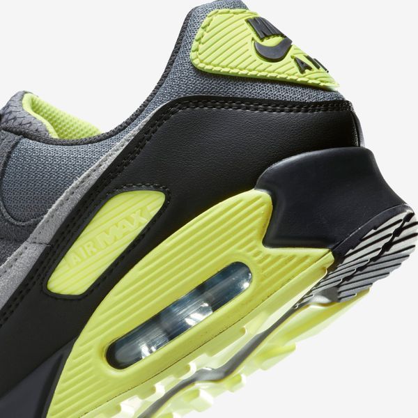 Оригинальные мужские кроссовки Nike Air Max 90 "Smoke Grey/Light Lemon Twist/Black" (DM0029-012) DM0029-012 фото