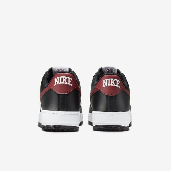 Оригінальні чоловічі кросівки Nike Air Force 1 '07 "Black / Dark Team Red - Summit White" (FZ4615-001) FZ4615-001 фото
