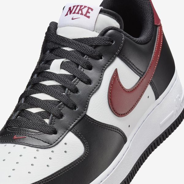 Оригінальні чоловічі кросівки Nike Air Force 1 '07 "Black / Dark Team Red - Summit White" (FZ4615-001) FZ4615-001 фото