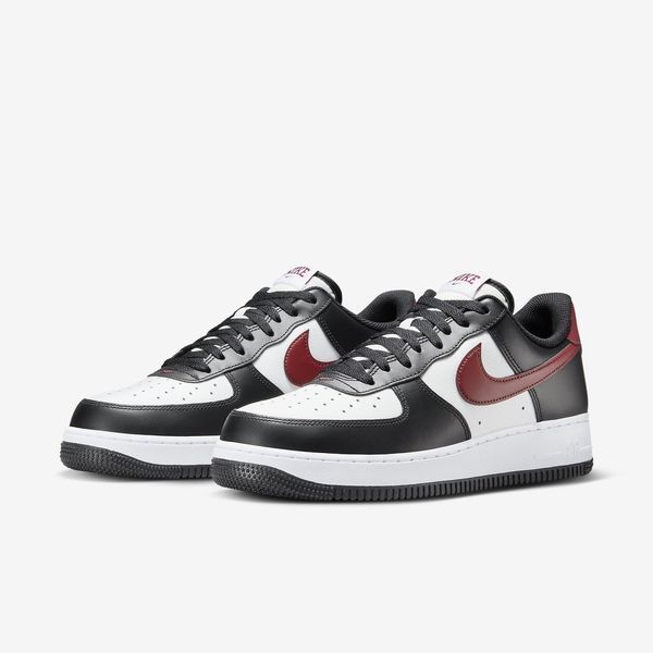 Оригінальні чоловічі кросівки Nike Air Force 1 '07 "Black / Dark Team Red - Summit White" (FZ4615-001) FZ4615-001 фото