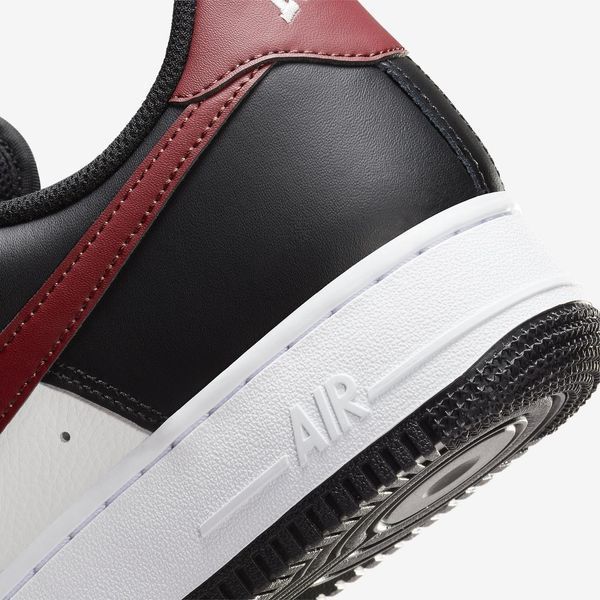 Оригінальні чоловічі кросівки Nike Air Force 1 '07 "Black / Dark Team Red - Summit White" (FZ4615-001) FZ4615-001 фото