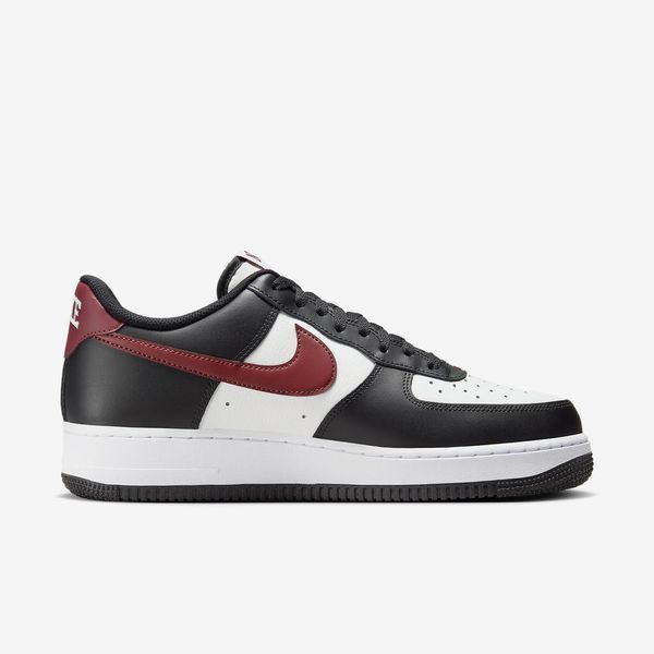 Оригінальні чоловічі кросівки Nike Air Force 1 '07 "Black / Dark Team Red - Summit White" (FZ4615-001) FZ4615-001 фото