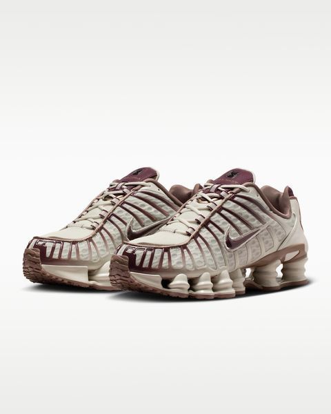 Оригинальные женские кроссовки Nike Shox TL "Light Bone/Mink Brown/Burgundy Crush" (IM6013-072) IM6013-072 фото