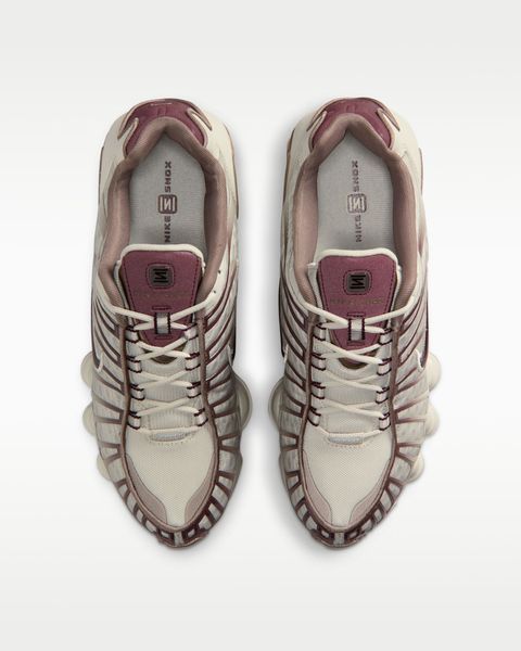 Оригинальные женские кроссовки Nike Shox TL "Light Bone/Mink Brown/Burgundy Crush" (IM6013-072) IM6013-072 фото