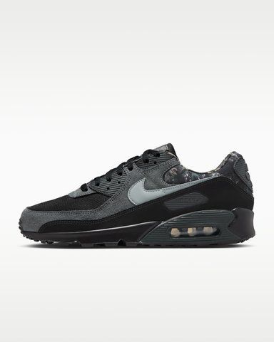Оригинальные мужские кроссовки Nike Air Max 90 "Black/Dark Smoke Grey/Metallic Cool Grey" (IQ0300-001) IQ0300-001 фото