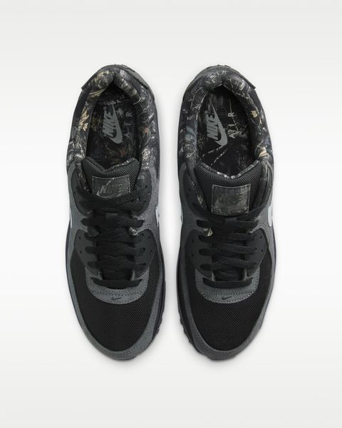 Оригінальні чоловічі кросівки Nike Air Max 90 "Black/Dark Smoke Grey/Metallic Cool Grey" (IQ0300-001) IQ0300-001 фото