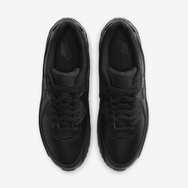 Оригінальні чоловічі кросівки Nike Air Max 90 Leather "Triple Black" (CZ5594-001) CZ5594-001 фото