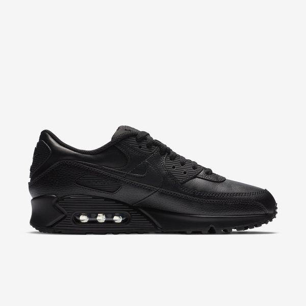 Оригінальні чоловічі кросівки Nike Air Max 90 Leather "Triple Black" (CZ5594-001) CZ5594-001 фото