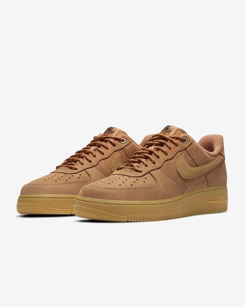 Оригинальные мужские кроссовки Nike Air Force 1 Low '07 WB "Flax/Gum Light Brown/Black/Wheat" (CJ9179-200) CJ9179-200 фото