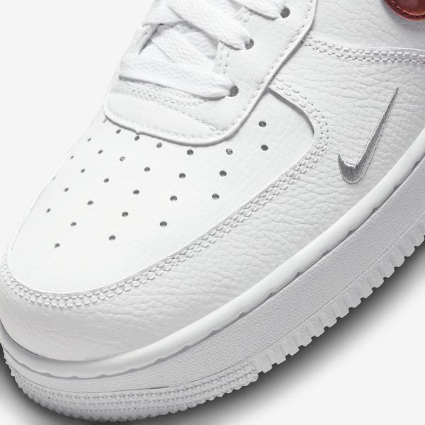 Оригинальные мужские кроссовки Nike Air Force 1 '07 "White / Picante Red / Wolf Grey" (FD0654-100) FD0654-100 фото