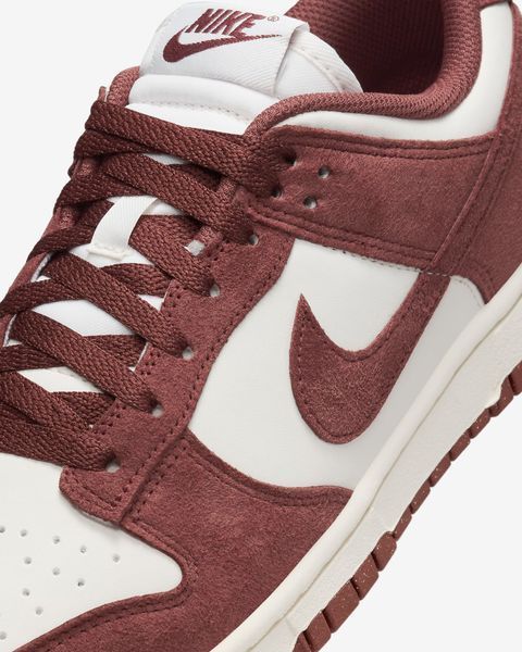 Оригінальні жіночі кросівки Nike Dunk Low "Phantom/Sail/White/Red Sepia" (HJ7673-001) HJ7673-001 фото
