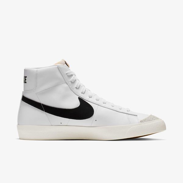 Оригінальні чоловічі кросівки Nike Blazer Mid '77 Vintage White Black (BQ6806-100) BQ6806-100 фото