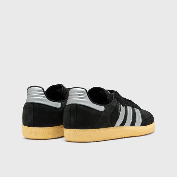 Оригинальные женские кроссовки adidas Samba OG "Core black / Matte silver / Almost yellow" (IE8128) IE8128 фото