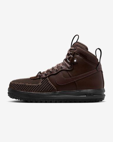 Оригинальные мужские зимние кроссовки Nike Lunar Force 1 Duckboot "Baroque Brown/Black/Metallic Silver" (DZ5320-201) DZ5320-201 фото