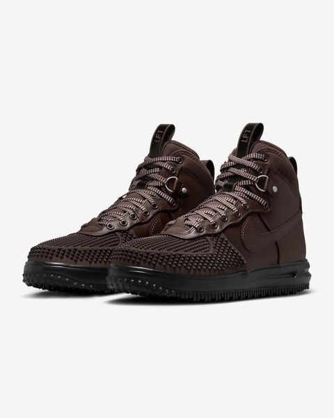 Оригінальні чоловічі зимові кросівки Nike Lunar Force 1 Duckboot "Baroque Brown/Black/Metallic Silver" (DZ5320-201) DZ5320-201 фото