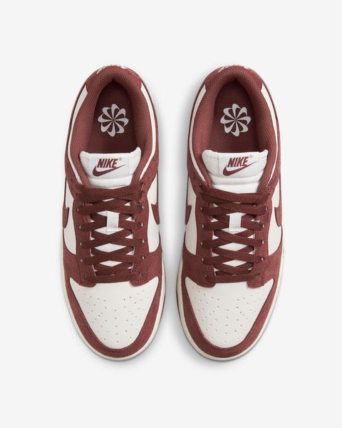Оригінальні жіночі кросівки Nike Dunk Low "Phantom/Sail/White/Red Sepia" (HJ7673-001) HJ7673-001 фото