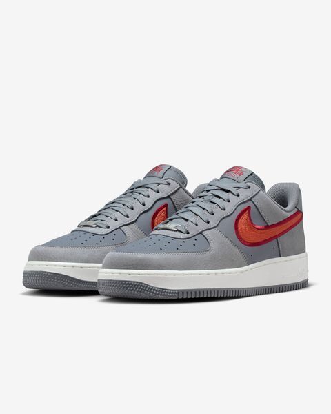Оригинальные мужские кроссовки Nike Air Force 1 '07 LV8 "Cool Grey/Team Crimson/Summit White/Rust Factor" (IB6842-001) IB6842-001 фото