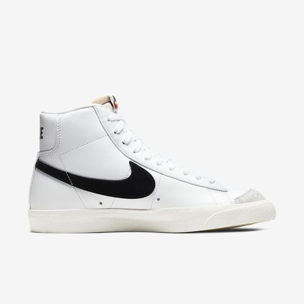 Оригінальні жіночі кросівки Nike Wmns Blazer Mid 77 Leather "White / Black" (CZ1055-100) CZ1055-100 фото