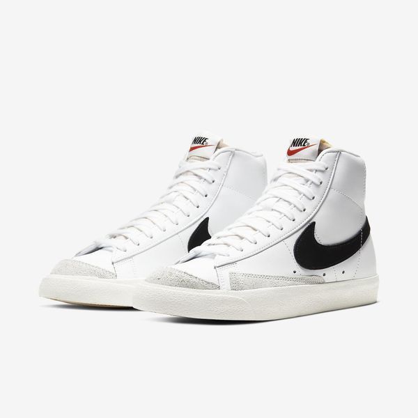 Оригінальні жіночі кросівки Nike Wmns Blazer Mid 77 Leather "White / Black" (CZ1055-100) CZ1055-100 фото