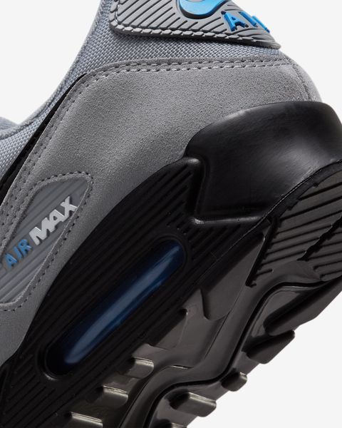 Оригінальні чоловічі кросівки Nike Air Max 90 "Grey / Light Photo Blue / Metallic Silver / Black" (DO6706-002) DO6706-002 фото