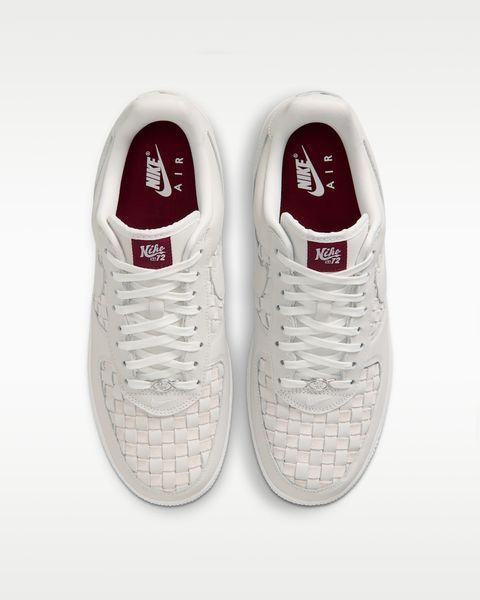 Оригінальні чоловічі кросівки Nike Air Force 1 Low Retro Premium "Summit White/Team Red/Metallic Silver" (IM5755-101) IM5755-101 фото