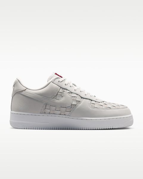 Оригінальні чоловічі кросівки Nike Air Force 1 Low Retro Premium "Summit White/Team Red/Metallic Silver" (IM5755-101) IM5755-101 фото
