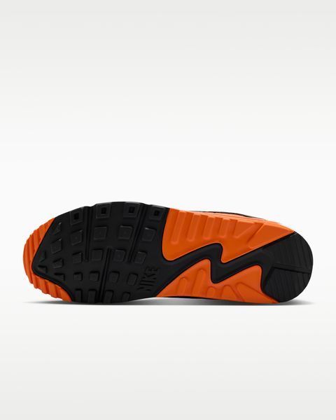 Оригінальні чоловічі кросівки Nike Air Max 90 "White/Black/Dark Smoke Grey/Safety Orange" (JA1015-100) JA1015-100 фото