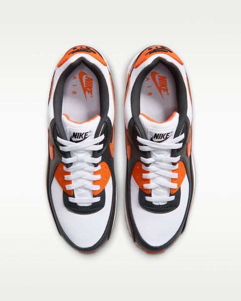 Оригінальні чоловічі кросівки Nike Air Max 90 "White/Black/Dark Smoke Grey/Safety Orange" (JA1015-100) JA1015-100 фото