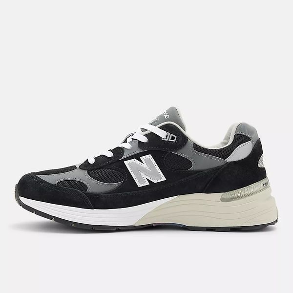 Оригинальные кроссовки New Balance 992 Made In USA "Black / Grey / White" (U992BK) U992BK фото