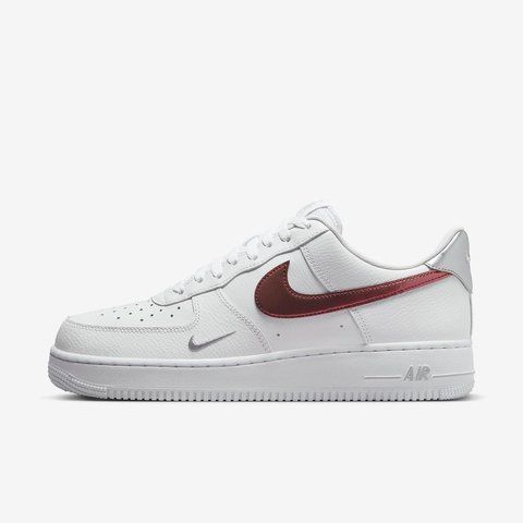 Оригінальні чоловічі кросівки Nike Air Force 1 '07 "White / Picante Red / Wolf Grey" (FD0654-100) FD0654-100 фото