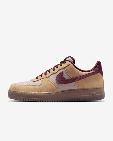 Оригинальные кроссовки Nike Air Force 1 '07 Premium "Linen/Moon Particle/Mink Brown/Burgundy Crush" (IQ3408-286) IQ3408-286 фото